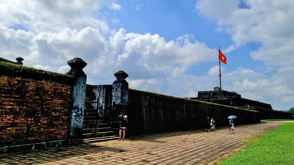 The main entrance gate  - Walking route along the wall of Hue Citadel